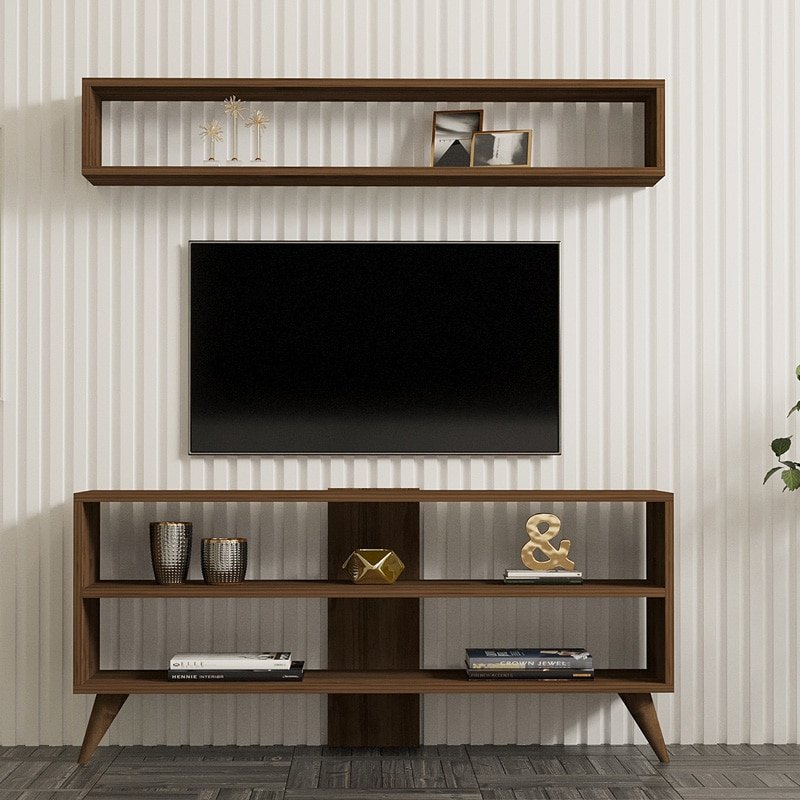 Σύνθετο σαλονιού Prestige σε καρυδί απόχρωση 120x29,6x50εκ - Image 3