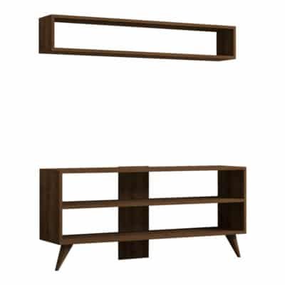 Σύνθετο σαλονιού Prestige σε καρυδί απόχρωση 120x29,6x50εκ