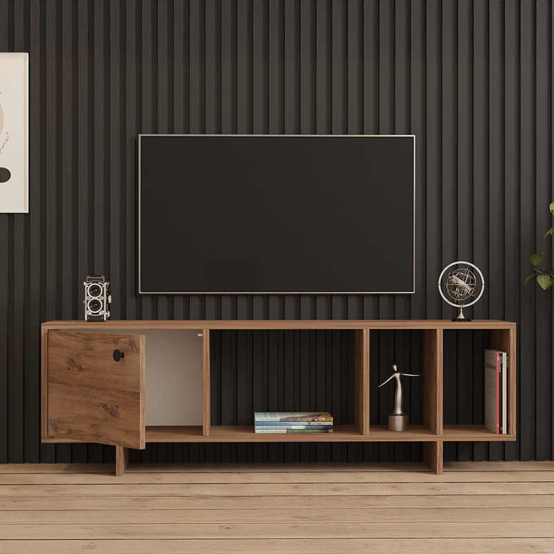 Έπιπλο τηλεόρασης Mueble σε sonoma απόχρωση 140x29x45εκ - Image 4