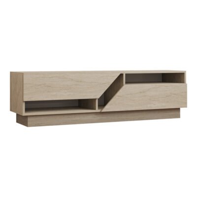 Έπιπλο τηλεόρασης Cogo σε όψη τραβερτίνας 160x40x45εκ