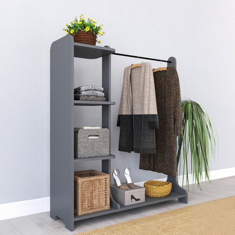 Έπιπλο εισόδου Renesme σε ανθρακί απόχρωση 106x45x128εκ