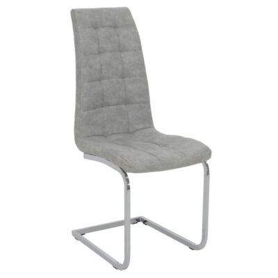 Καρέκλα Darrell pu αντικέ γκρι-βάση χρωμίου 42x49x106εκ