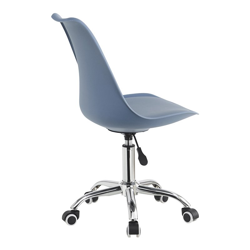 Καρέκλα γραφείου εργασίας Gaston II pp-pu σε απόχρωση ανοιχτό μπλε 48x57x80-93εκ - Image 3