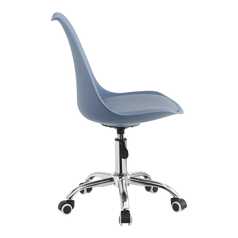 Καρέκλα γραφείου εργασίας Gaston II pp-pu σε απόχρωση ανοιχτό μπλε 48x57x80-93εκ - Image 4