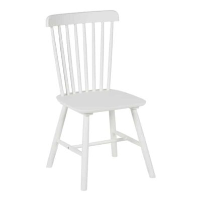 Καρέκλα Melia rubberwood σε λευκή απόχρωση 45x51x87εκ