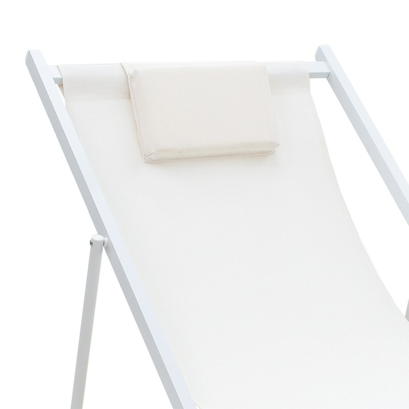 Σεζλόνγκ επαγγελματική Corte αλουμίνιο λευκό-textilene μπεζ - Image 4