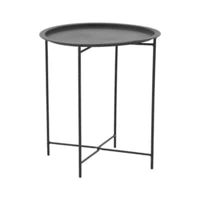 Τραπέζι Caius μέταλλο σε μαύρη απόχρωση Φ46x52εκ