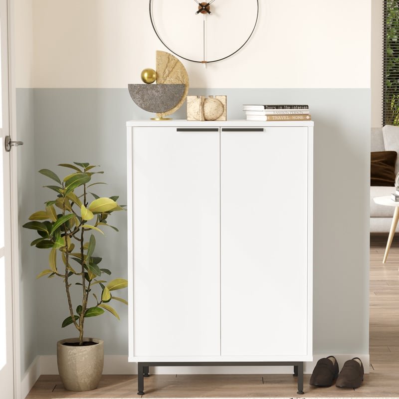 Παπουτσοθήκη Kinga 5ραφιών σε λευκή απόχρωση 72x35.5x105.6εκ - Image 2