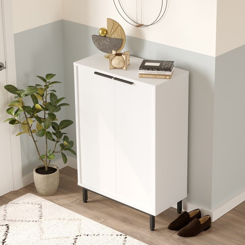 Παπουτσοθήκη Kinga 5ραφιών σε λευκή απόχρωση 72x35.5x105.6εκ