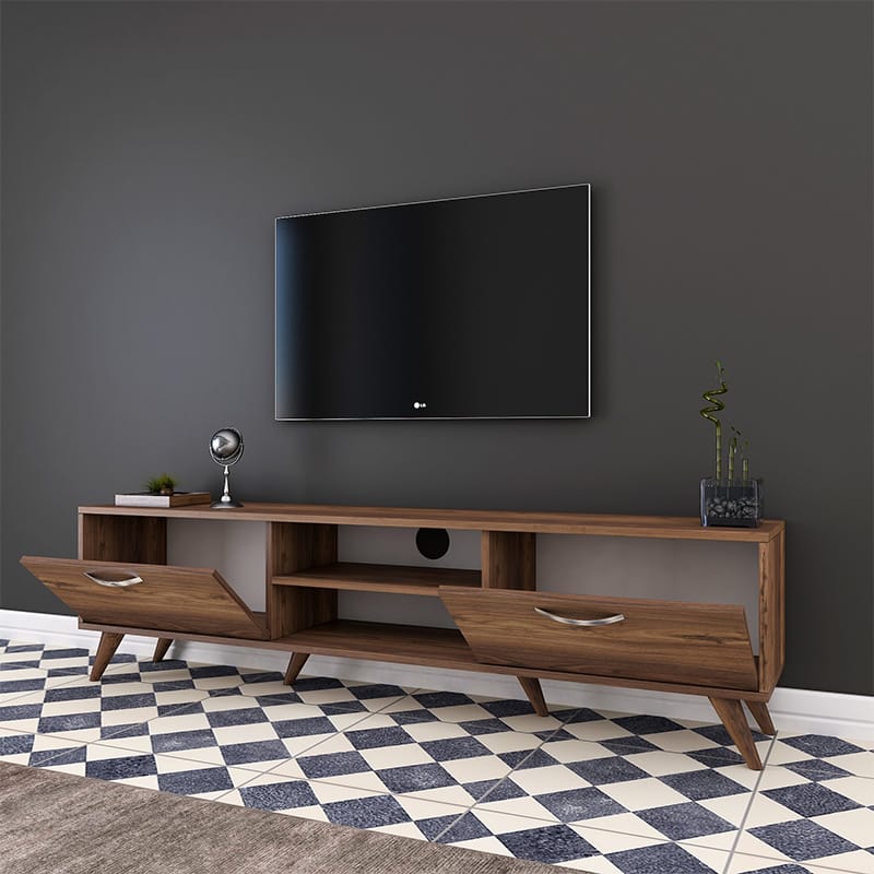 Έπιπλο τηλεόρασης Sabian καρυδί 180x35x48,5εκ - Image 3