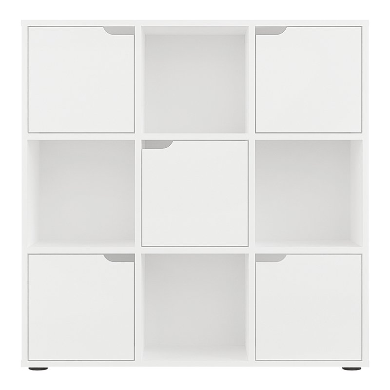 Βιβλιοθήκη Bookel σε λευκή απόχρωση 88.5x27.5x89.3εκ - Image 3