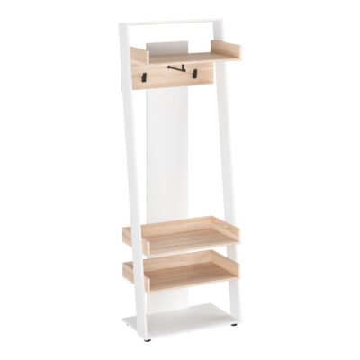 Έπιπλο εισόδου Sciove σε λευκή-φυσική απόχρωση 70x40x200εκ