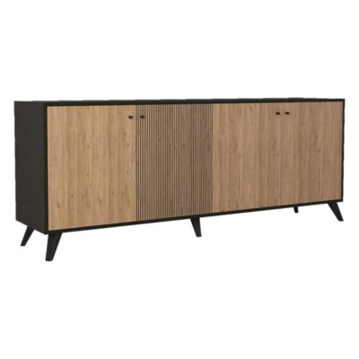 Μπουφές Flipter μελαμίνης SONOMA-μαύρο 180x40x78,6εκ
