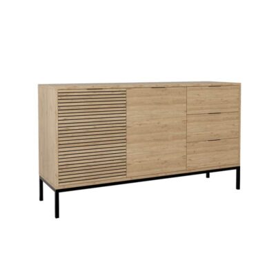Μπουφές Leodrif μελαμίνης SONOMA-μαύρο 140x40x80εκ