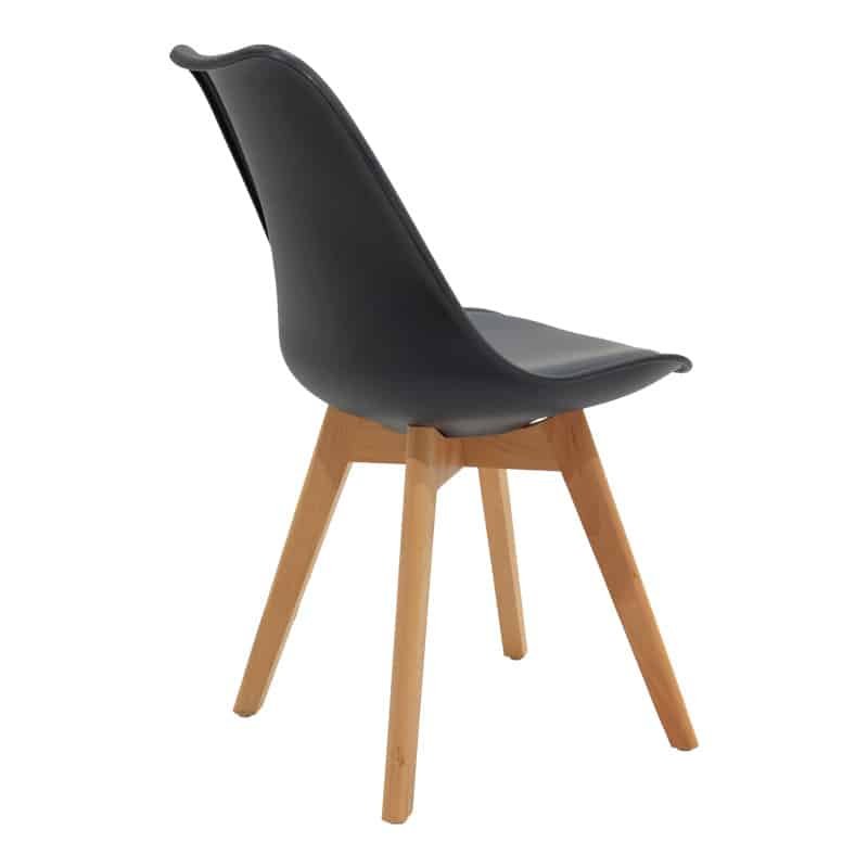 Τραπεζαρία Manka Ι -Gaston σετ 3τεμ σε sonoma-μαύρη απόχρωση 80x80x77εκ - Image 3