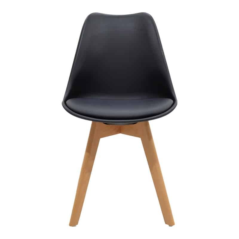 Τραπεζαρία Manka Ι -Gaston σετ 3τεμ σε sonoma-μαύρη απόχρωση 80x80x77εκ - Image 4