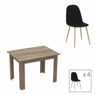 Τραπεζαρία Manka-Bella σετ 5τεμ σε sonoma truffle απόχρωση 110x80x70εκ