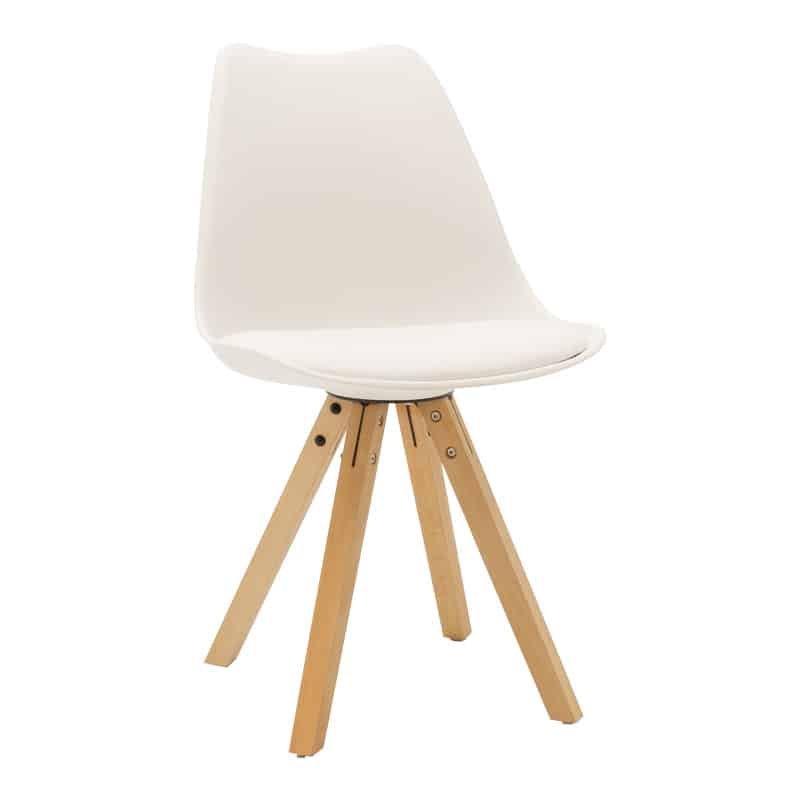 Τραπεζαρία Quana-Caron σετ 5τεμ γυάλινο 8χιλ διάφανο - λευκό πόδι 120x70x75εκ - Image 2