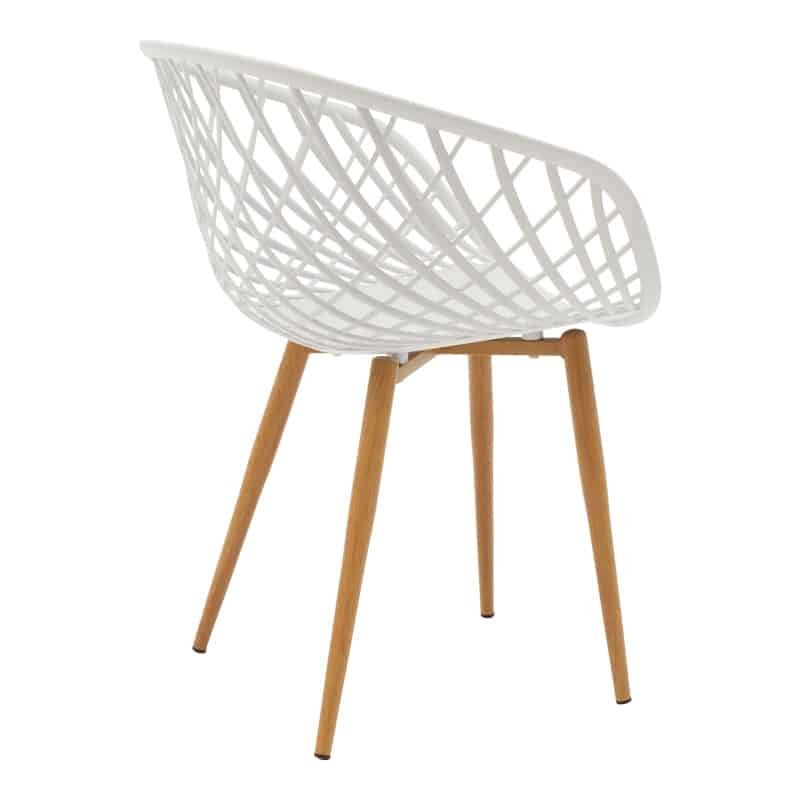 Τραπεζαρία Manka-Ezra σετ 3τεμ σε λευκή απόχρωση 80x80x77εκ - Image 3