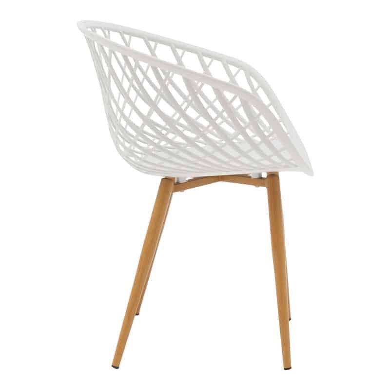 Τραπεζαρία Manka-Ezra σετ 3τεμ σε λευκή απόχρωση 80x80x77εκ - Image 4