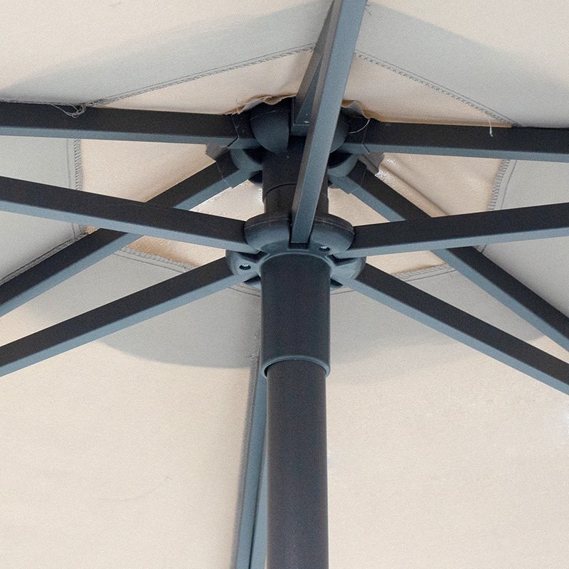Ομπρέλα επαγγελματική Nagida μονοκόμματος ιστός αλουμίνιο Φ3m γκρι μπεζ-ανθρακί - Image 3