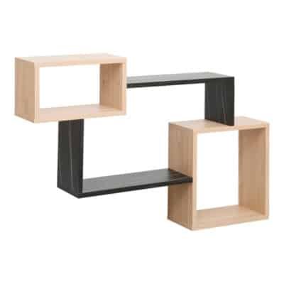 Ράφι τοίχου Beldra σε φυσική απόχρωση με όψη μαρμάρου 84x15x57.8εκ