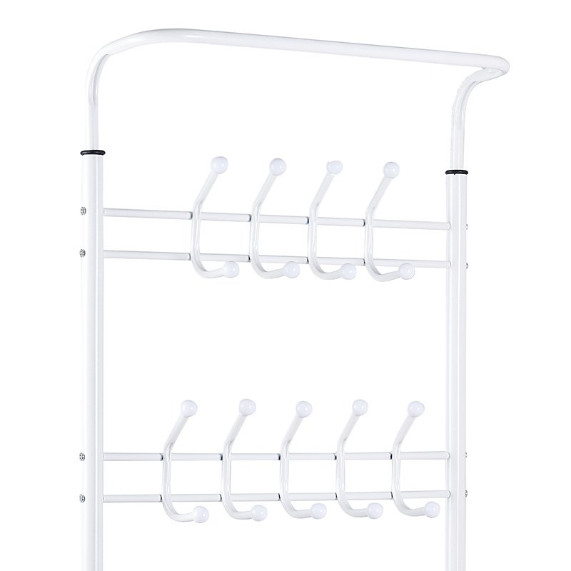 Έπιπλο εισόδου Πορτ Μαντώ Federica μέταλλο λευκό 65x28x187εκ - Image 2