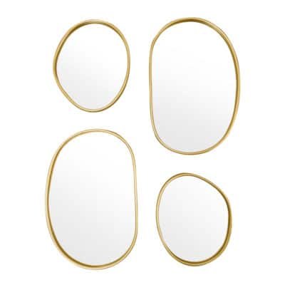 Καθρέπτης Klelia 4τεμ χρυσό 60x2x96.5εκ