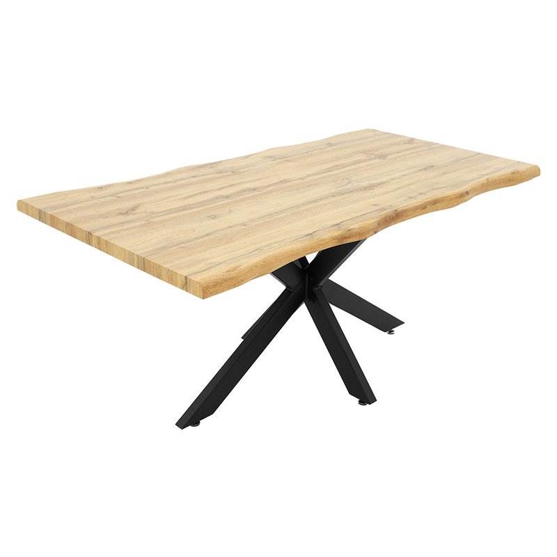 Tραπέζι Gilman MDF sonoma-μαύρο 180x90x75εκ - Image 3