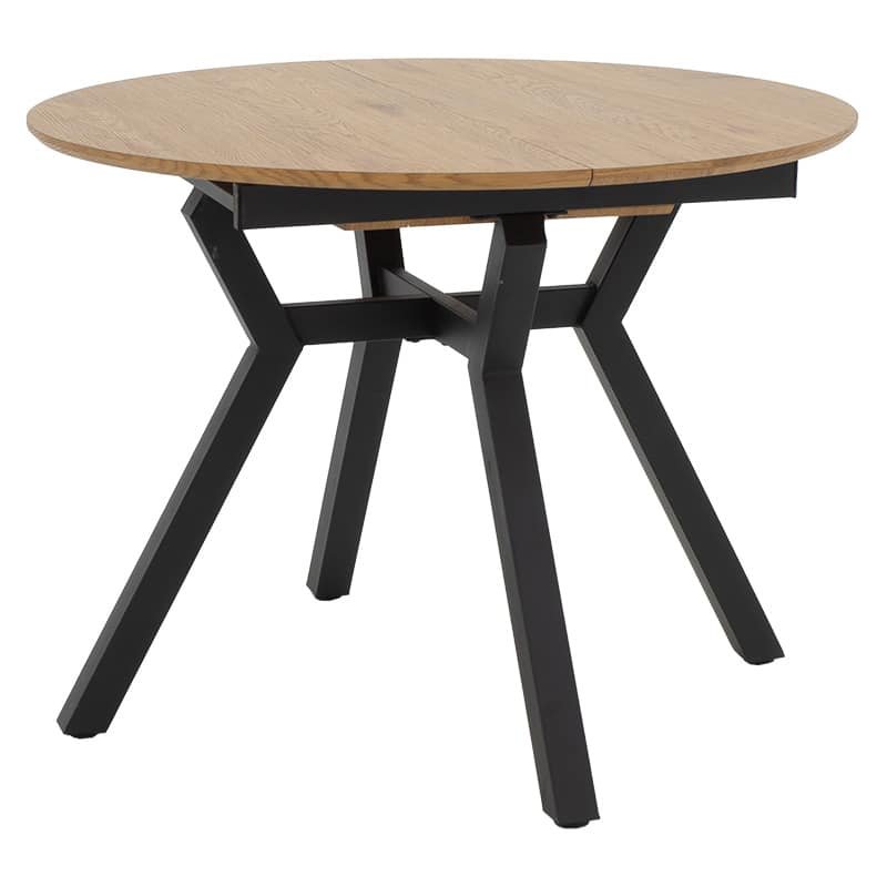 Tραπέζι Frances επεκτεινόμενο MDF sonoma-μαύρο 100-140x100x75εκ - Image 2