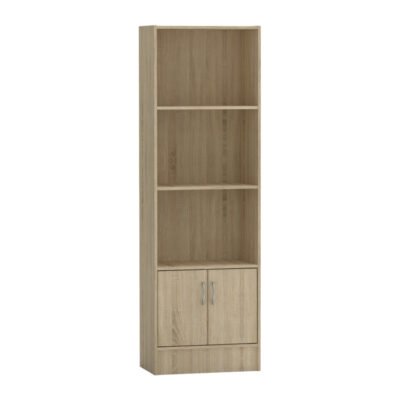 Βιβλιοθήκη Negan sonoma μελαμίνης 57x33x180εκ