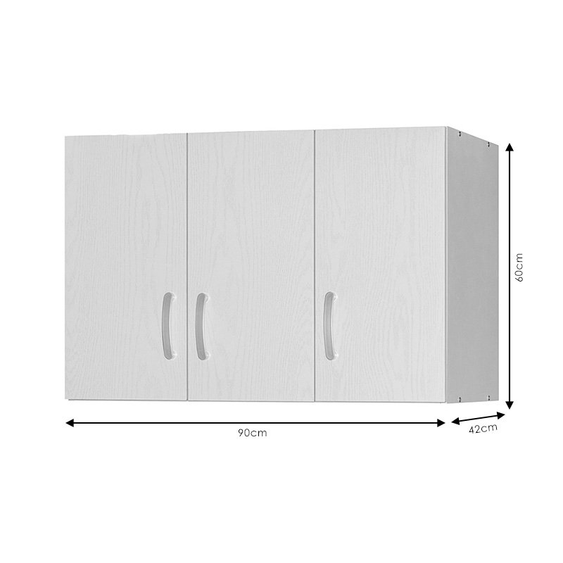 Πατάρι ντουλάπας Zelia τρίφυλλο φυσικό mo 90x42x60εκ - Image 4