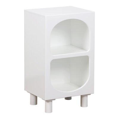 Κομοδίνο Emersi MDF σε λευκή απόχρωση 40x32x70εκ