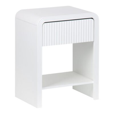 Κομοδίνο Zeplen MDF σε λευκή απόχρωση 40x30x53εκ