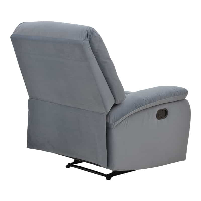 Πολυθρόνα relax με μηχανισμό massage Terpsi γκρι βελούδο 80x94x100εκ - Image 2