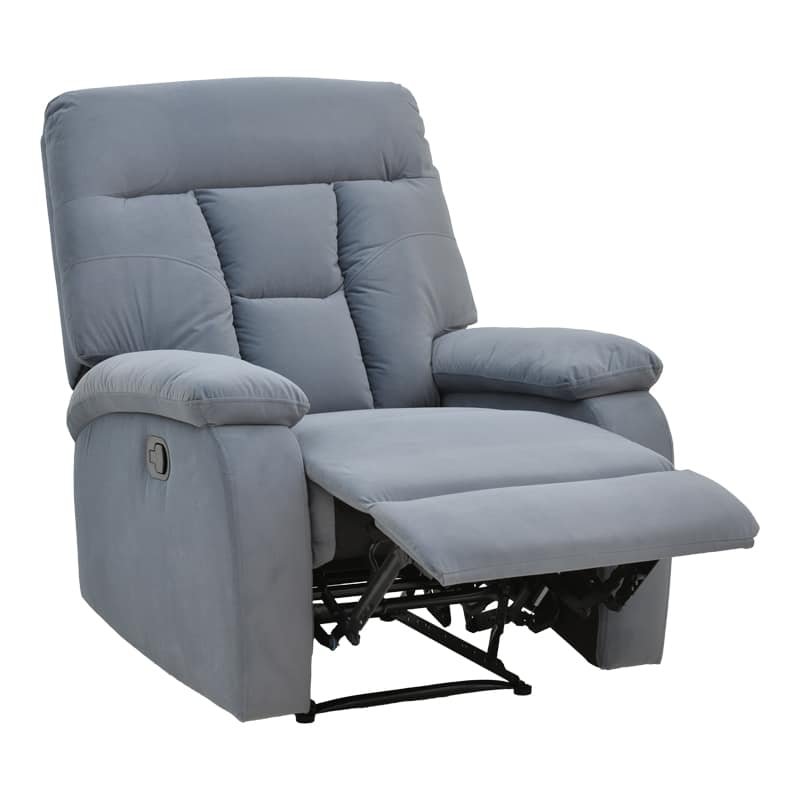 Πολυθρόνα relax με μηχανισμό massage Terpsi γκρι βελούδο 80x94x100εκ - Image 3