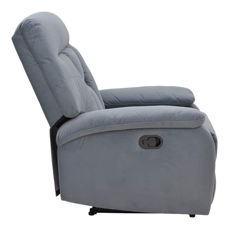 Πολυθρόνα relax με μηχανισμό massage Terpsi γκρι βελούδο 80x94x100εκ - Image 4