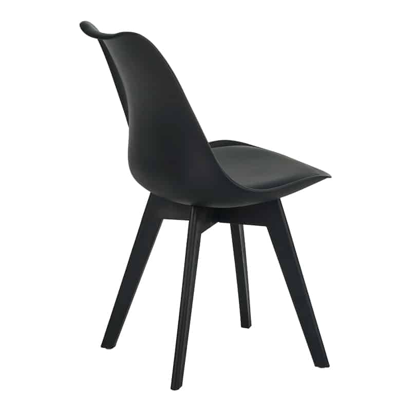Καρέκλα Gaston I PP-PU σε μαύρη απόχρωση 53.5x48.5x81,5εκ - Image 3