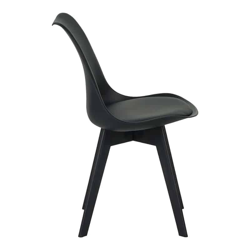 Καρέκλα Gaston I PP-PU σε μαύρη απόχρωση 53.5x48.5x81,5εκ - Image 4