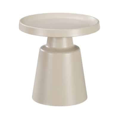 Βοηθητικό τραπέζι Ginoze Inart μέταλλο σε cappuccino απόχρωση Φ50x48.5εκ