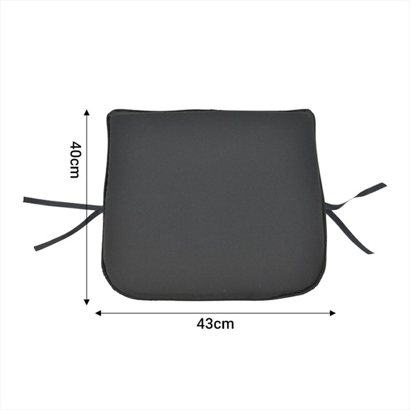 Μαξιλάρι καρέκλας Pildo μαύρο ύφασμα 43x40x3εκ - Image 4