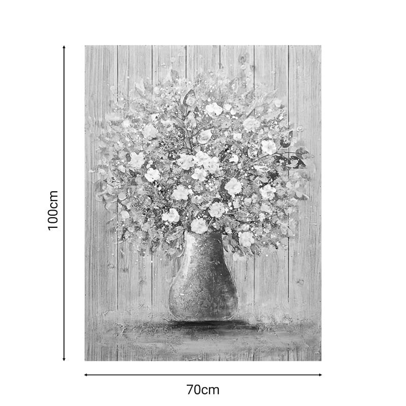Πίνακας σε καμβά Flowerpot I Inart 70x3x100εκ - Image 2