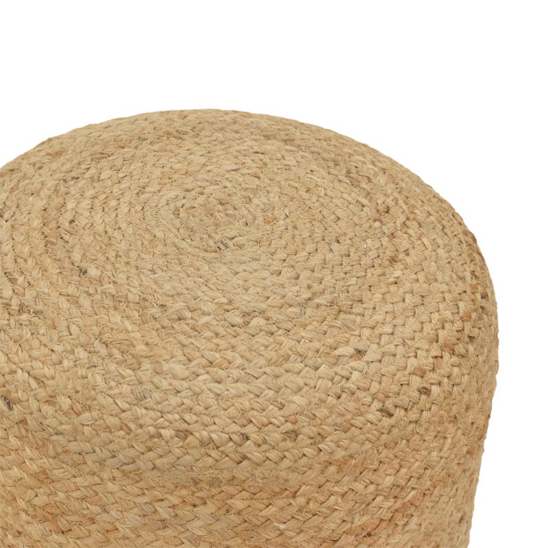 Σκαμπό Ovious Inart μπεζ 100% γιούτα 40x40x40εκ - Image 2
