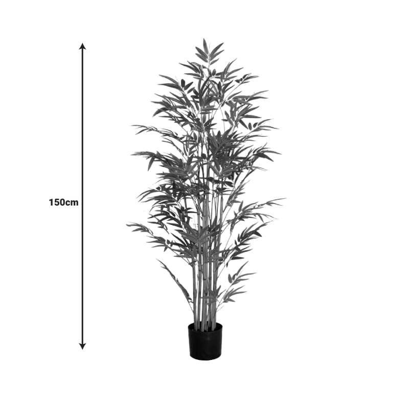 Διακοσμητικό φυτό Bamboo I σε γλάστρα Inart πράσινο pp Υ150εκ - Image 4