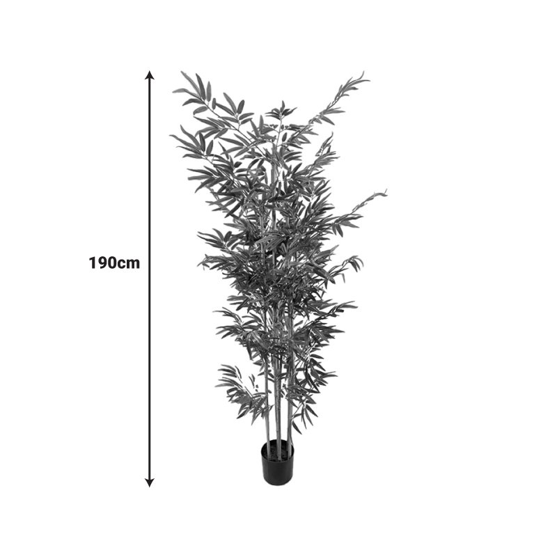 Διακοσμητικό φυτό Bamboo σε γλάστρα Inart πράσινο pp Υ190εκ - Image 2