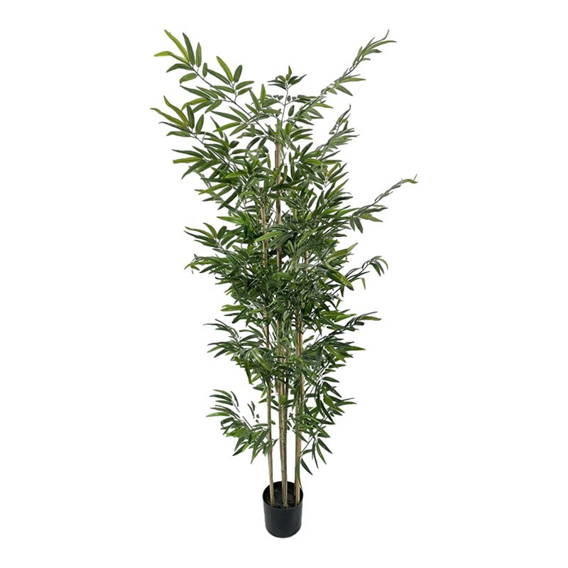 Διακοσμητικό φυτό Bamboo σε γλάστρα Inart πράσινο pp Υ190εκ