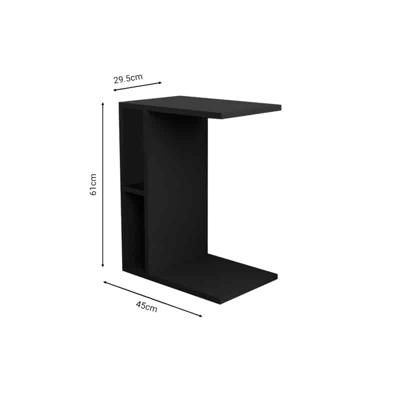 Βοηθητικό τραπέζι Boner ανθρακί μελαμίνης 45x29.5x61εκ - Image 3