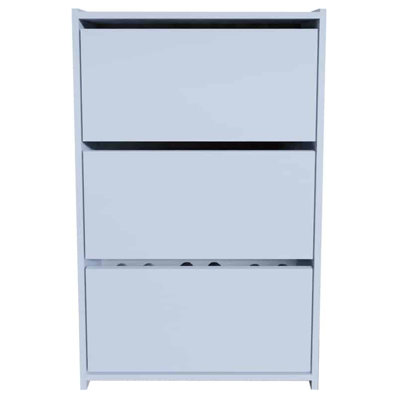 Παπουτσοθήκη Karol μελαμίνη σε λευκή απόχρωση 70x24x113εκ - Image 3