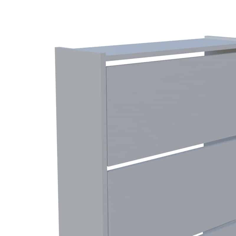 Παπουτσοθήκη Karol μελαμίνη σε λευκή απόχρωση 70x24x113εκ - Image 4