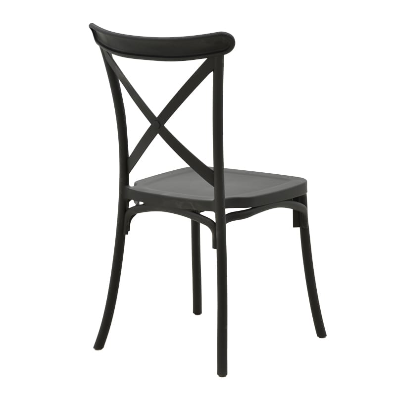 Καρέκλα Crossie pp σε ανθρακί απόχρωση 38x46.5x82εκ - Image 2